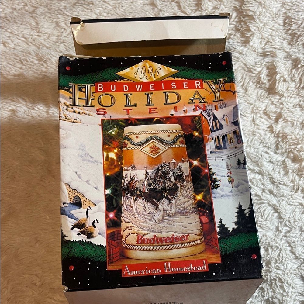 Budweiser Holiday Stein vintage 1996